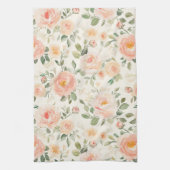 かわいい桃の花のブライズシャワー キッチンタオル (縦)
