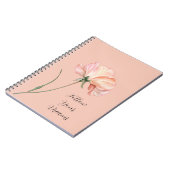 かわいい桃の花 ノートブック (左側)