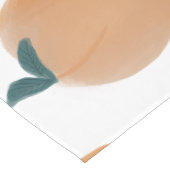 かわいい桃オレンジ色の果実手描き ミディアムテーブルランナー (コーナー)