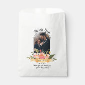 かわいい桃フローラアーチ写真フローラ結婚披露宴 フェイバーバッグ (正面)