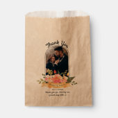 かわいい桃フローラアーチ写真フローラ結婚披露宴 フェイバーバッグ (正面)