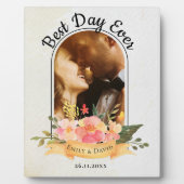 かわいい桃フローラフォトア最高のルチーデイエバ結婚ーズ フォトプラーク (正面)