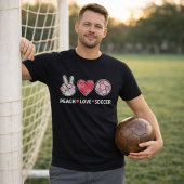 かわいい桃愛サッカー ピンク Tシャツ