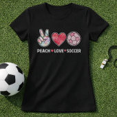 かわいい桃愛サッカー ピンク Tシャツ