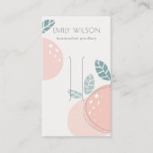 かわいい桃抽象芸術フルーティはっきりしたヘアクリップディスプレイ 名刺 (正面)