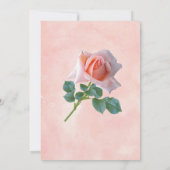 かわいい桃色のバラの花束 確認 招待状 (裏面)