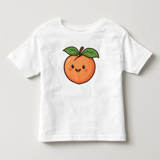 かわいい桃離れの付き トドラーTシャツ (正面)
