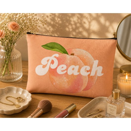 かわいい桃 アクセサリーポーチ
