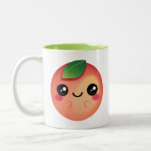 かわいい桃 ツートーンマグカップ (左)