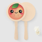 かわいい桃 ハンドファン (正面&裏面)