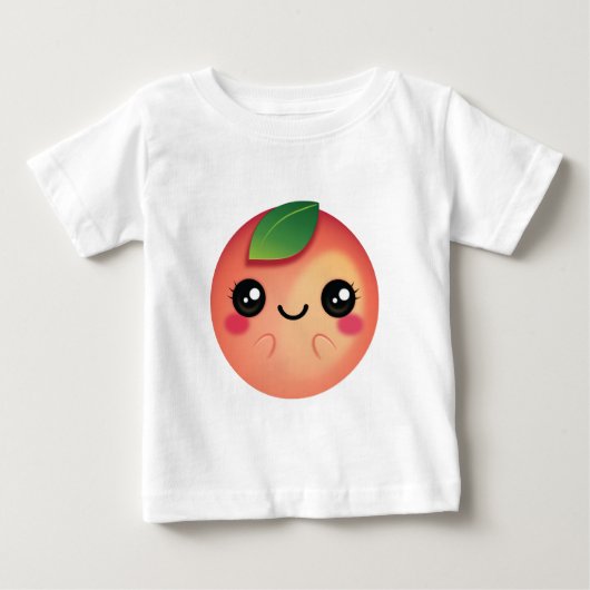 かわいい桃 ベビーTシャツ (正面)