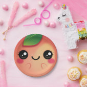 かわいい桃 ペーパープレート (パーティー)