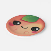 かわいい桃 ペーパープレート (アングル)