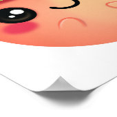 かわいい桃 ポスター (角)