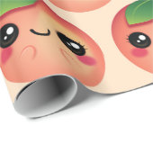 かわいい桃 ラッピングペーパー (ロールコーナー)