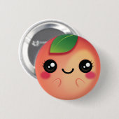 かわいい桃 缶バッジ (正面&裏面)