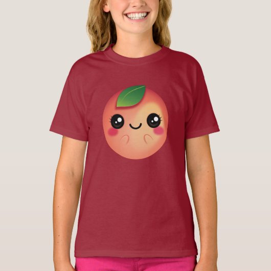 かわいい桃 Tシャツ (正面)