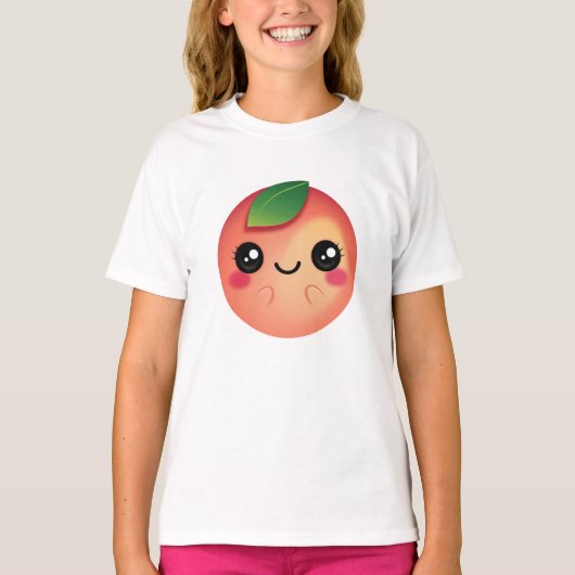 かわいい桃 Tシャツ (正面)