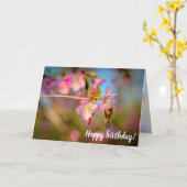 かわいい桜フラワーズアット春夕日 カード (黄色い花)