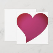 かわいい梅ビッグハートモダンバレンタインデーのカード (正面/裏面)