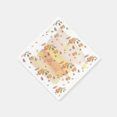 かわいい梨のパターン水彩アート スタンダードカクテルナプキン (角)