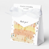 かわいい梨のパターン水彩アート フェイバーボックス (正面サイド)