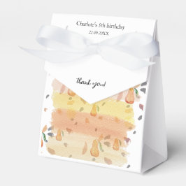 かわいい梨のパターン水彩アート フェイバーボックス