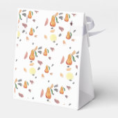 かわいい梨のパターン水彩アート フェイバーボックス (裏面サイド)