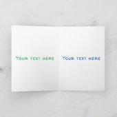 かわいい梨のペア漫画イラストレーション カード (内部)