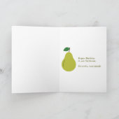 かわいい梨の誕生日カード サンキューカード (内部)