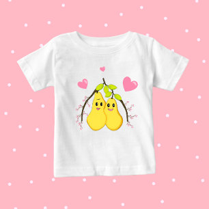 かわいい梨2本 ベビーTシャツ