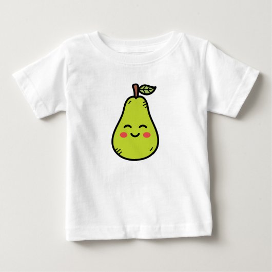 かわいい梨 ベビーTシャツ (正面)