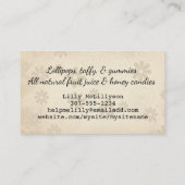 かわいい棒つきキャンデーはキャンディ作りのビジネスに友達を産む 名刺 (裏面)