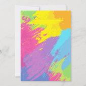 かわいい棒つきキャンデー誕生日パーティーの招待 招待状 (裏面)