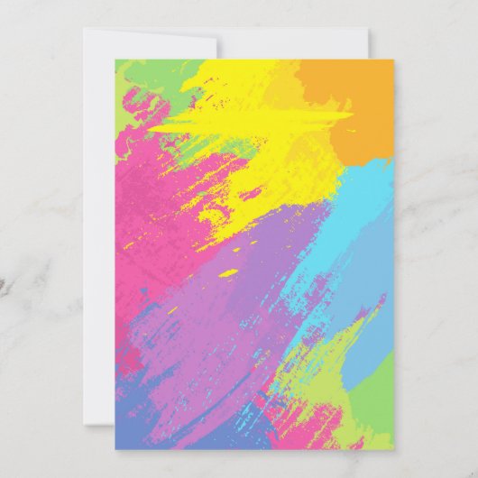 かわいい棒つきキャンデー誕生日パーティーの招待 招待状 (裏面)