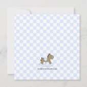 かわいい棒の姿の男の子のベビーシャワー 招待状 (裏面)