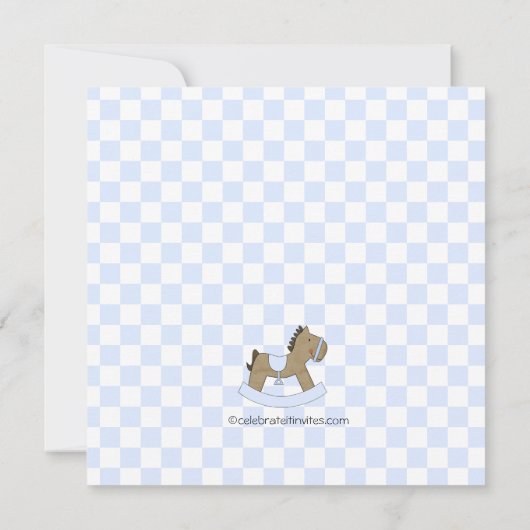 かわいい棒の姿の男の子のベビーシャワー 招待状 (裏面)