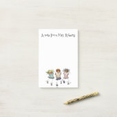 かわいい棒人間 ポストイット (デスク上)