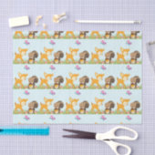 かわいい森お洒落の動物の漫画 薄葉紙 (クラフト)