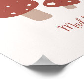 かわいい森のきのこ ミニマル ポスター (角)