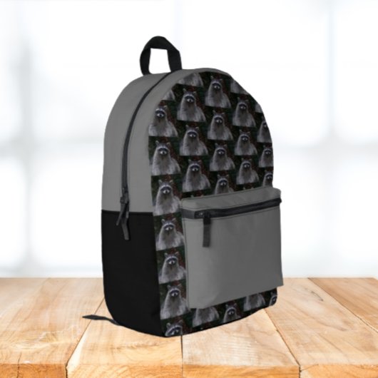かわいい森のアライグマのパターン プリントバックパック