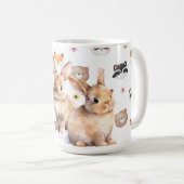 かわいい森のウサギのコーヒーマグ コーヒーマグカップ (正面右)