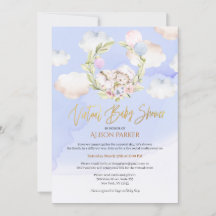 かわいい森のウサギの花の青い仮想シャワー