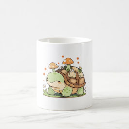 かわいい森のカメ コテージコア カワイイ デザイン コーヒーマグカップ