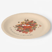 かわいい森のキツネの赤ちゃんのシャワー/スプリンクル ペーパープレート (アングル)