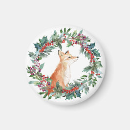 かわいい森のキツネクリスマス マグネット