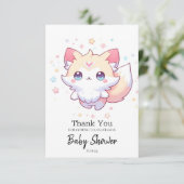 かわいい森のキツネベビーシャワー サンキューカード (スタンド正面)
