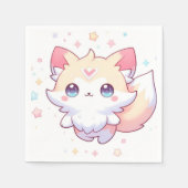 かわいい森のキツネベビーシャワー スタンダードカクテルナプキン (正面)