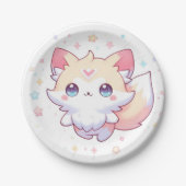 かわいい森のキツネベビーシャワー ペーパープレート (正面)