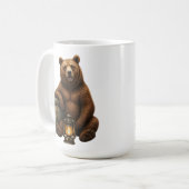 かわいい森のクマのキャラクターTシャツ コーヒーマグカップ (正面左)